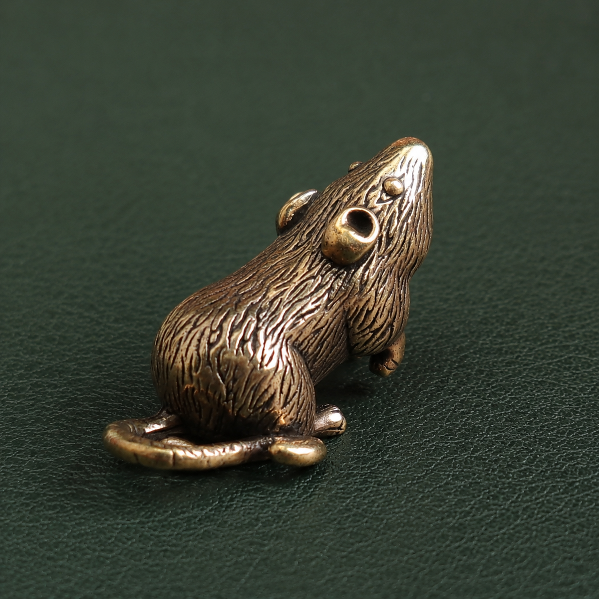 Solid Brass Rat Figurine