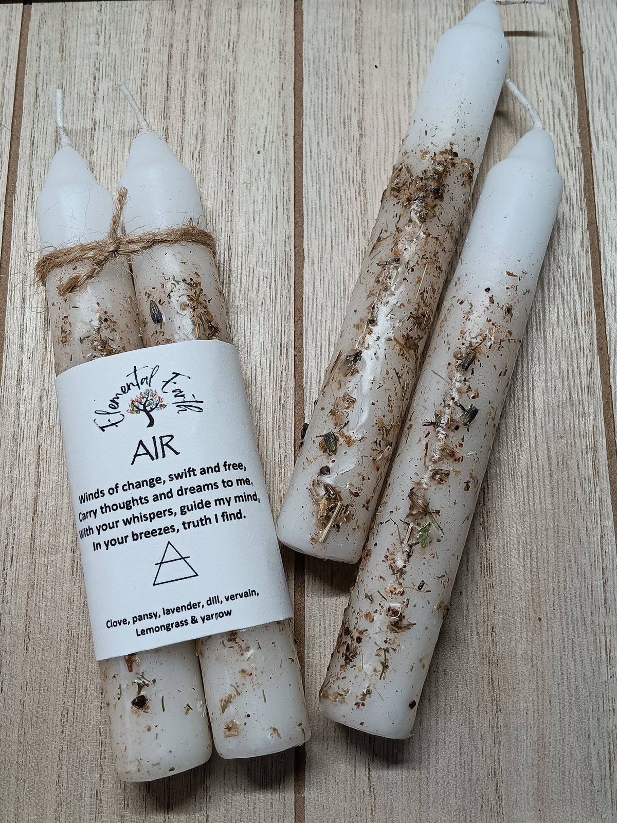 Air Element Herbal Ritual Candles | Clarity, Inspiration & Communication