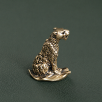 Antique Brass Leopard Figurine