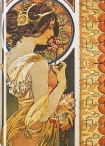 Alphonse Mucha Cowslip Lined Pocket Journal