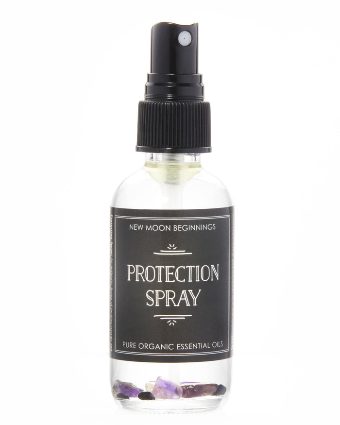 Energy Cleansing Protection Spray with Crystal Chips and Essential Oils