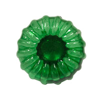 Vintage-Style Green Swirl Glass Inkwell
