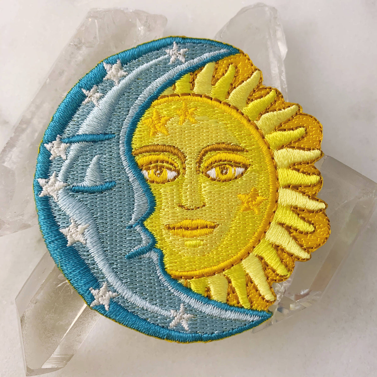 Celestial Sun & Moon Embroidered Patch