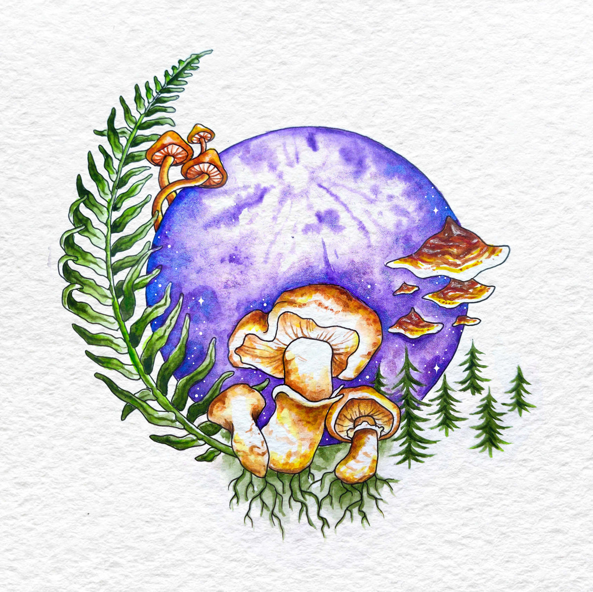 Matsutake Moon Vinyl Sticker