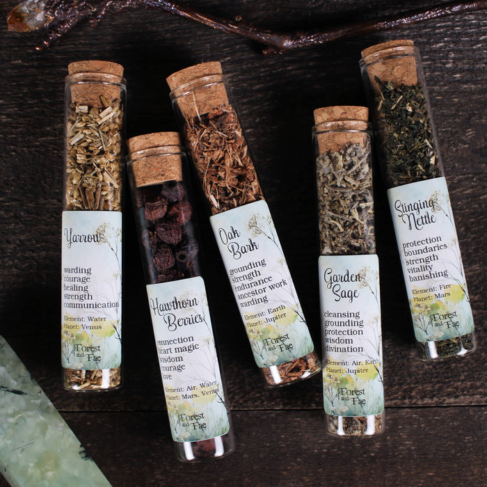 The Hedgewitch’s Garden: Glass Cork Vial Apothecary
