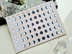 Moon Phases Reference Sticker Sheet