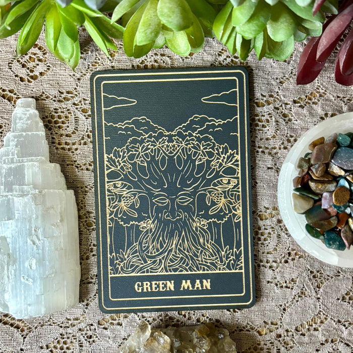 The Green Man Deity Card | Altar Decor | Wall Art |
