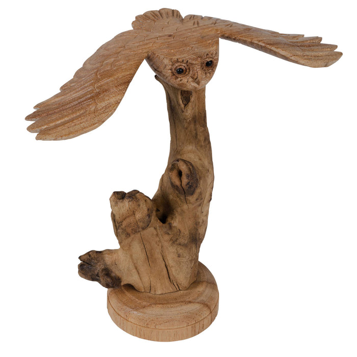 Wooden Owl Statue