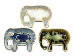 Elephant Ceramic Trinket Dish (Multiple Colors)