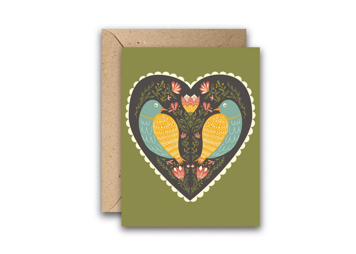 Birds at Heart Greeting Card