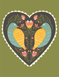 Birds at Heart Greeting Card