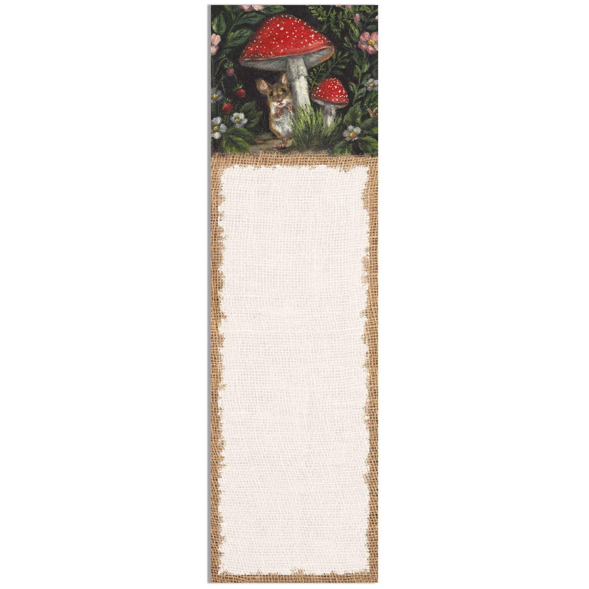 Woodland Mouse & Mushroom Magnetic Notepad