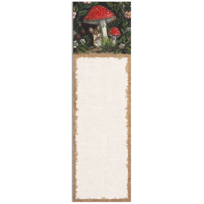 Woodland Mouse & Mushroom Magnetic Notepad