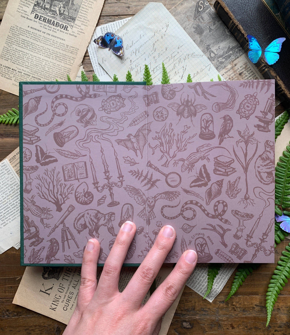 Forest Cobweb Linen Bound Sketchbook with Foil Stamping