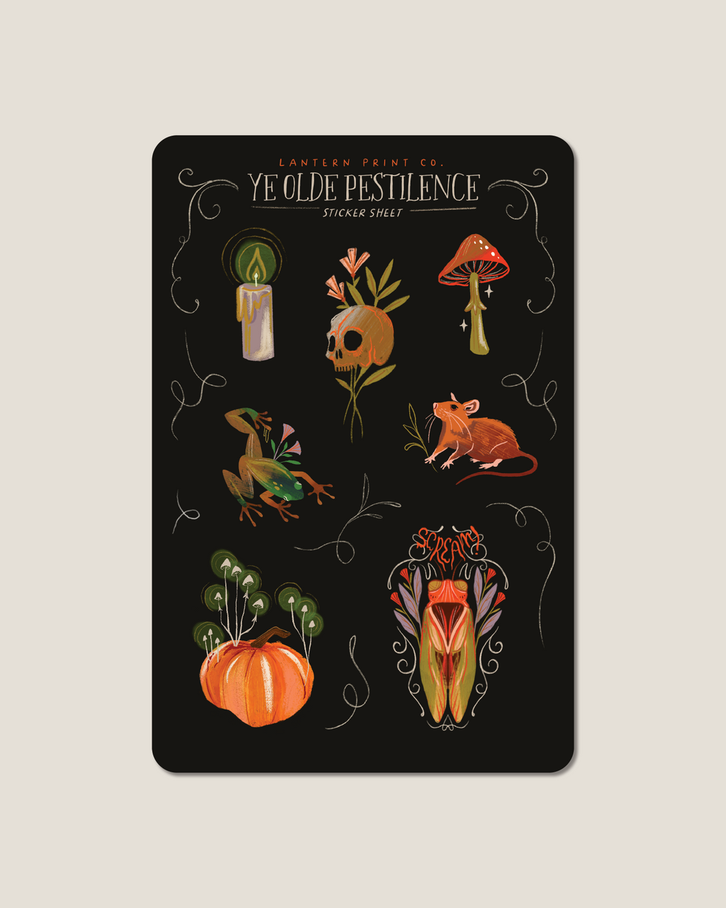 Ye Olde Pestilence Matte Vinyl Sticker Sheet