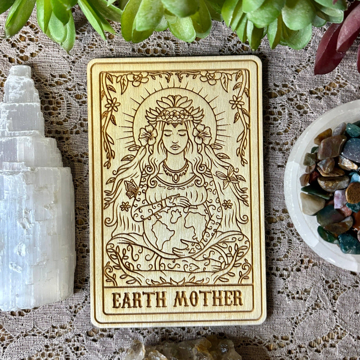 Earth Mother Deity Card | Altar Decor | Wall Art