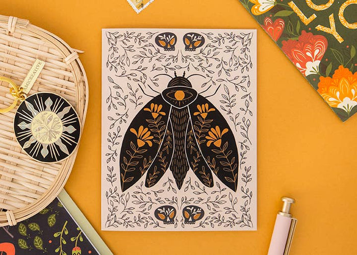 Dark Omens Moth Greeting Card