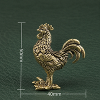 Solid Brass Chicken Figurine