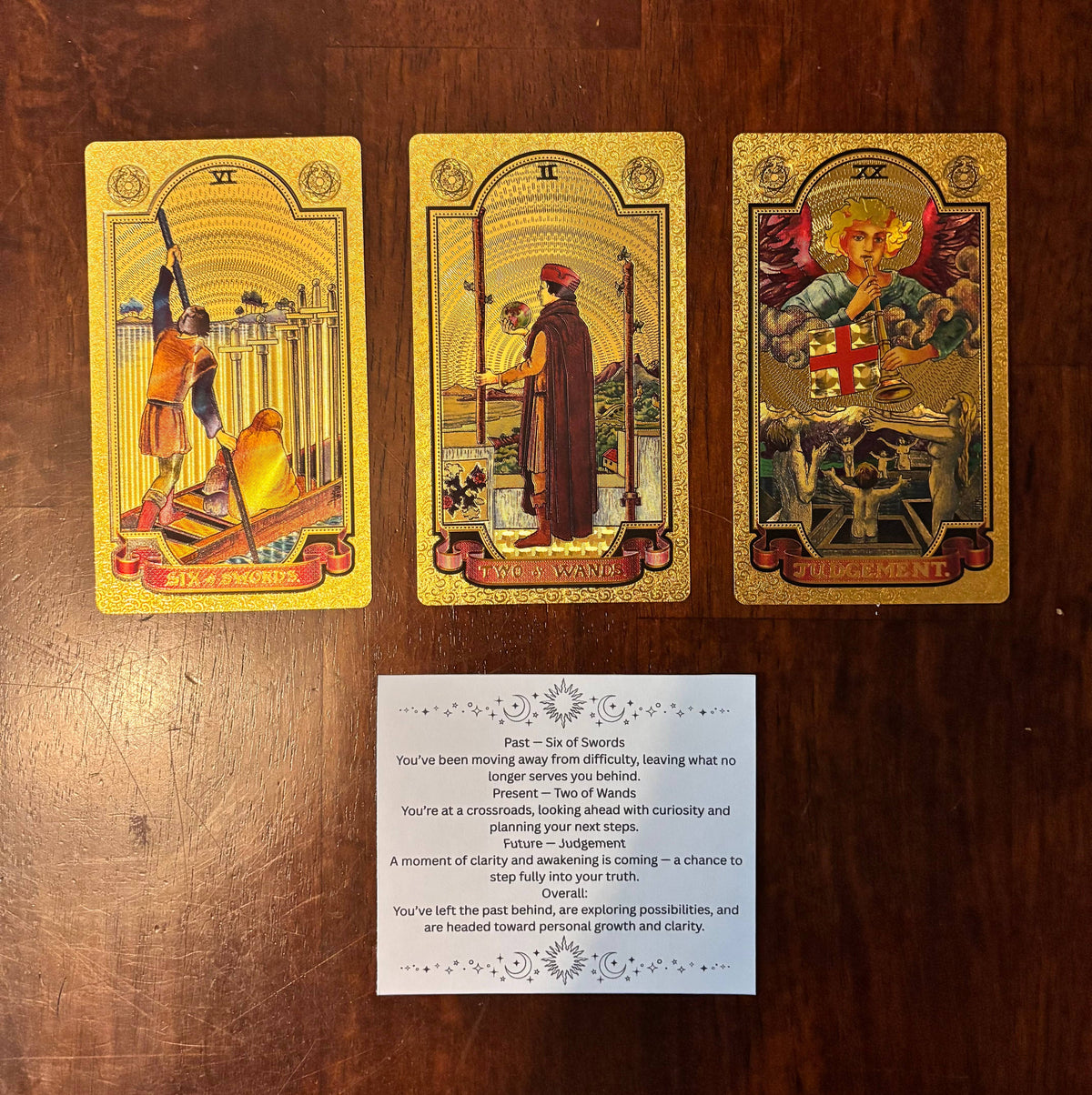 Past, Present, Future: Three Card Tarot Reading