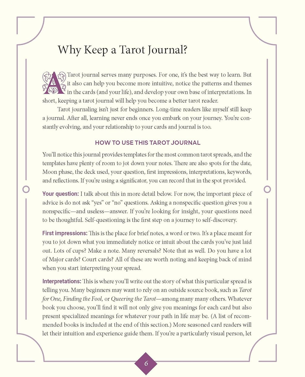 Weiser Tarot Journal & Stickers by Theresa Reed