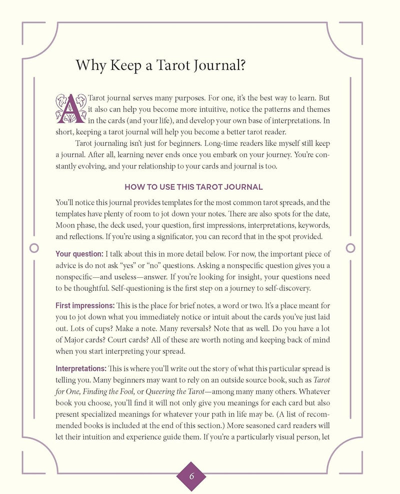 Weiser Tarot Journal & Stickers by Theresa Reed