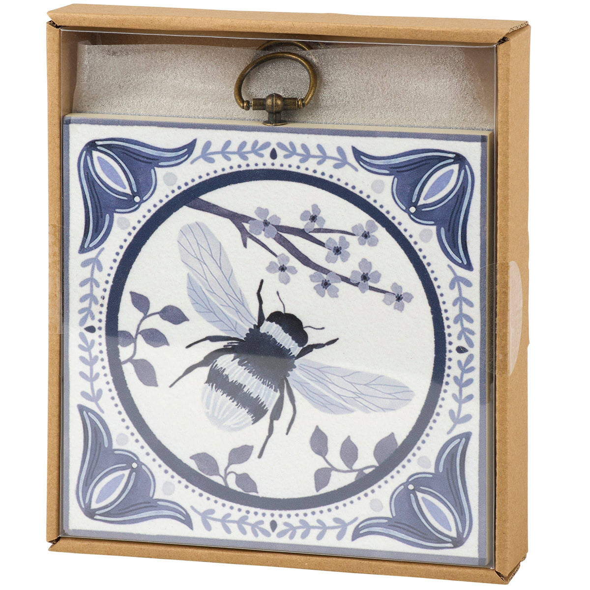 Wooden Indigo Hanging Tile Art (Various Designs)