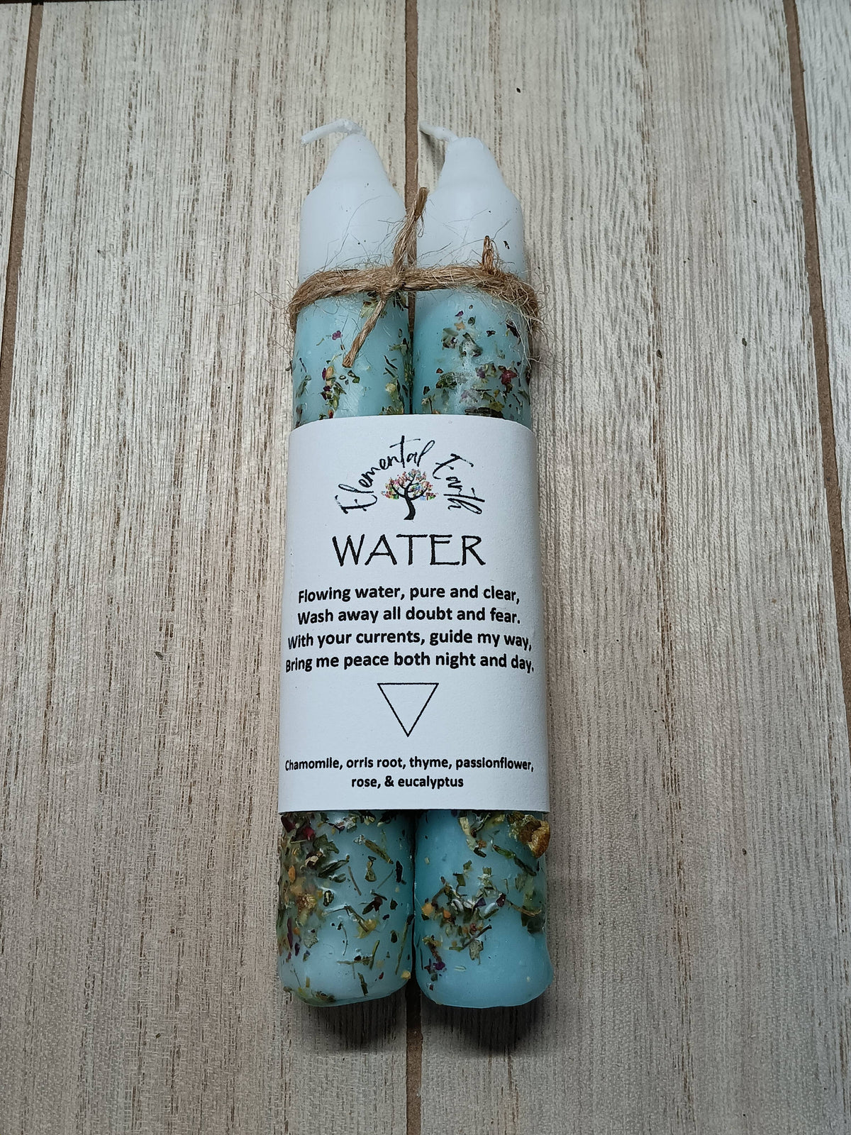 Water Element Herbal Ritual Candles | Intuition, Healing & Emotional Flow