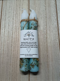 Water Element Herbal Ritual Candles | Intuition, Healing & Emotional Flow