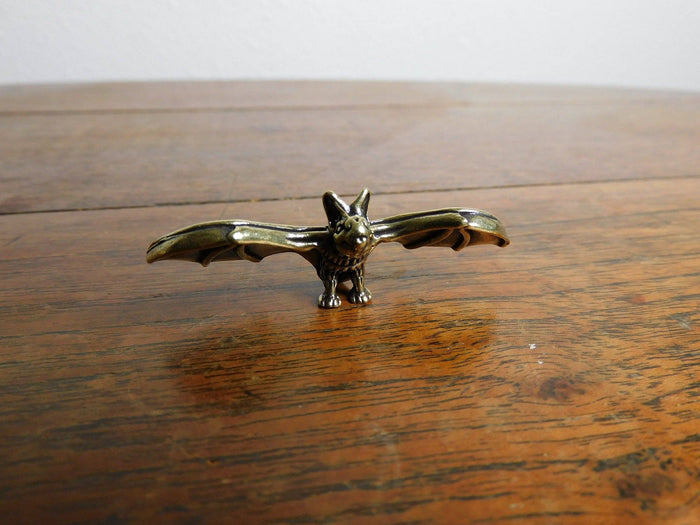 Brass Bat Figurine