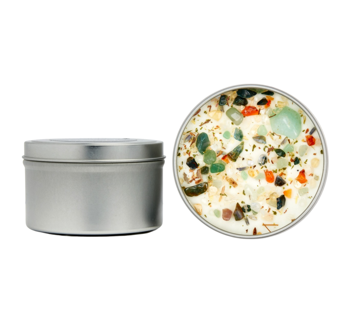 Oakmoss Enchanted Forest Intention Candle with Carnelian, Aventurine and Tiger's Eye