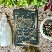 Medusa Deity Card | Altar Decor | Wall Art | Shelf Leaner