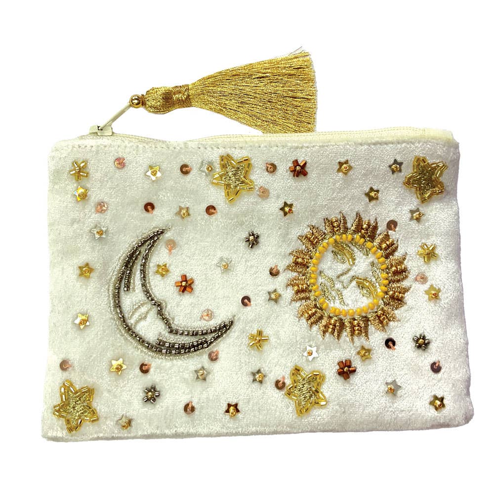 White Sun and Moon Purse