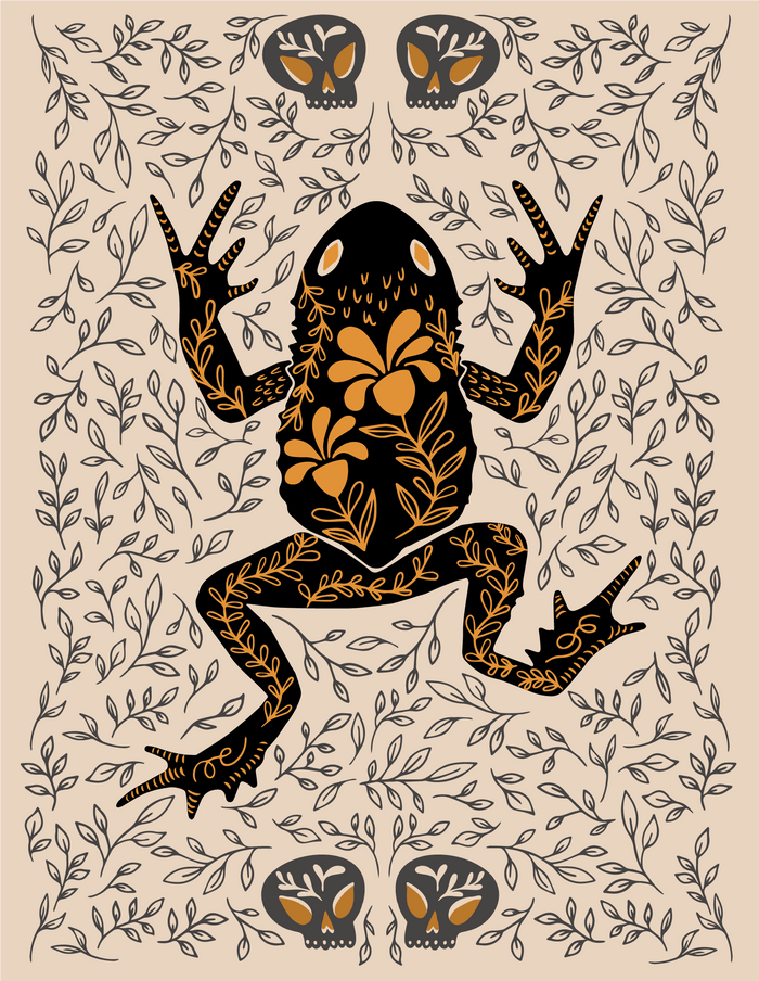 Dark Omens Toad Greeting Card