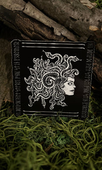 Medusa Vinyl Sticker with Runes