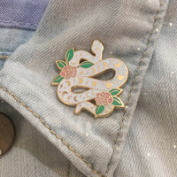 Snake & Flowers Embroidered Patch