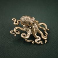 Antique Brass Octopus Figurine