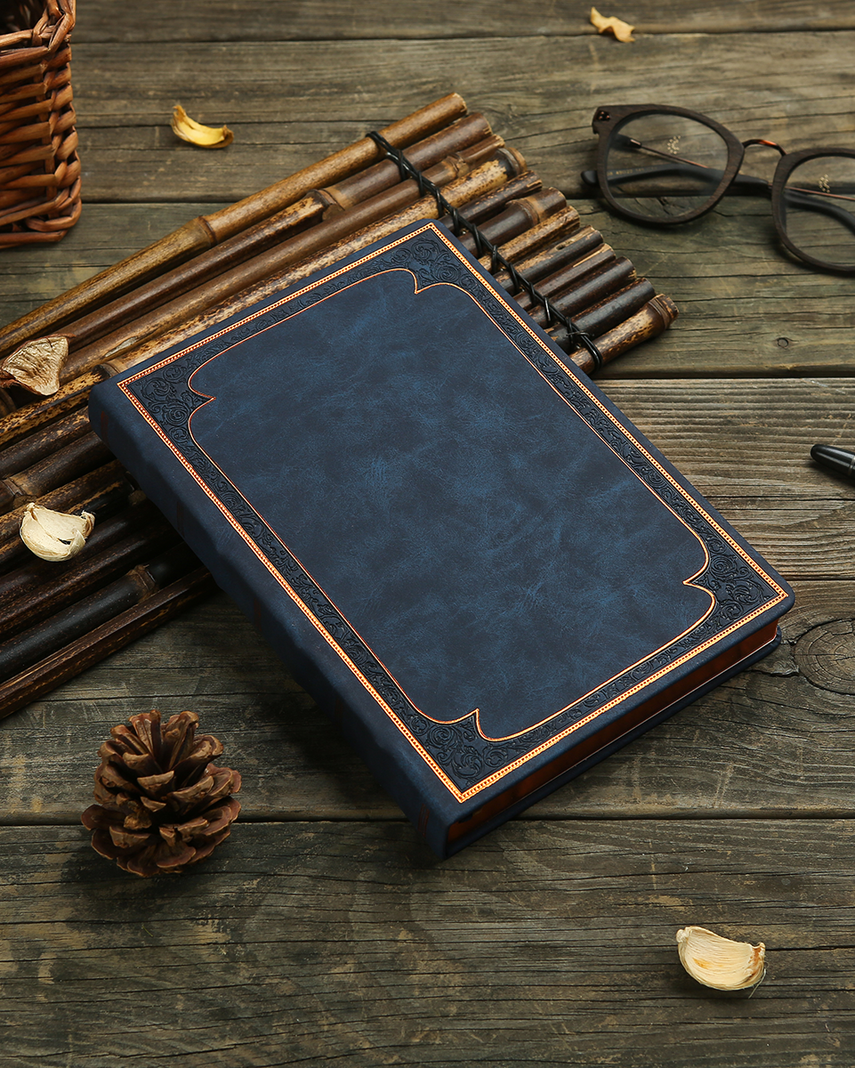 Gilded Navy Leather Style Journal