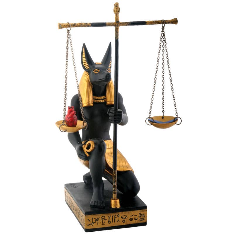 Egyptian Anubis Scales of Justice Statue