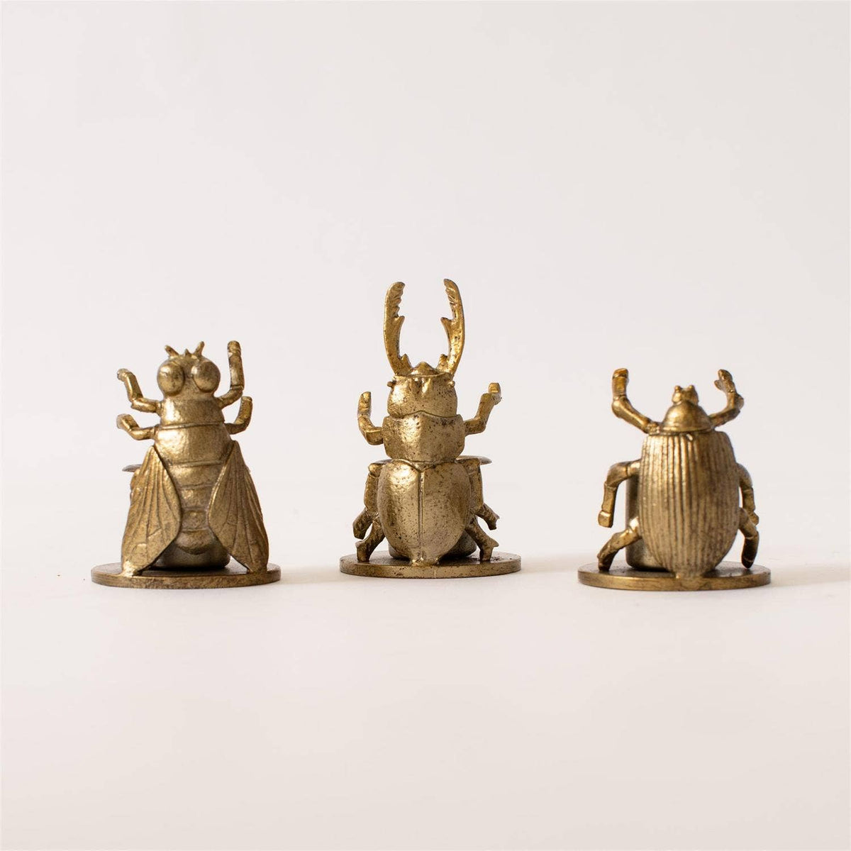 Brass Finish Insect Shaped Taper Candleholders - Various Designs