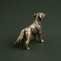 Antique Brass Shepherd Dog Figurine