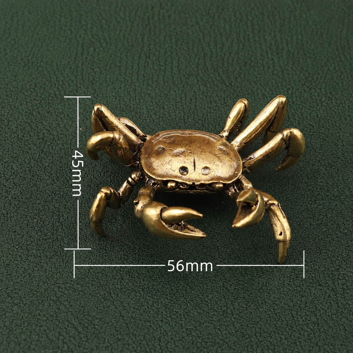 Solid Brass Crab Figurine Pen Holder