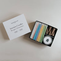 Intention Candle Ritual Kit | 10-Candle Set with Salt Crystal Blend & Incense