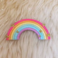 Sparkly Rainbow Embroidered Patch