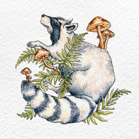 Raccoon Forager Vinyl Sticker