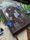 Wandering Knight Fairy Tale Dot Journal with Brown Linen Binding & Gold Foil
