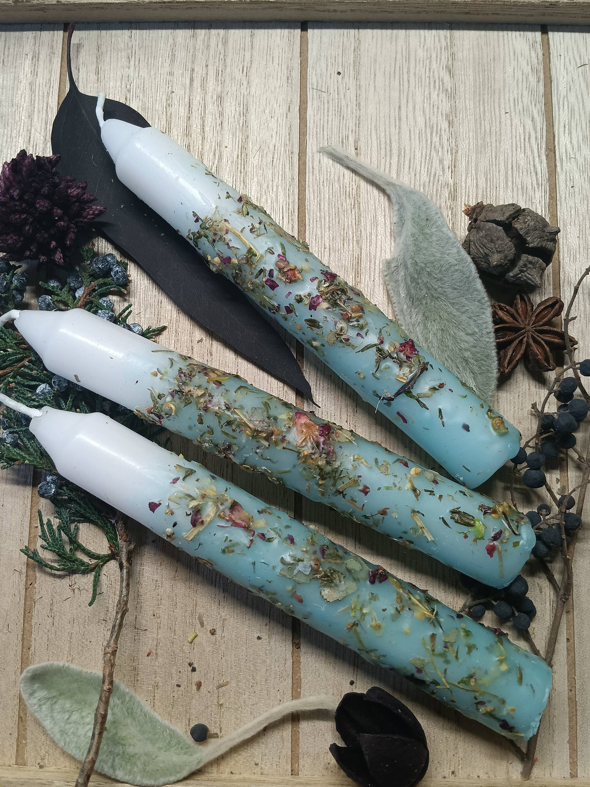 Water Element Herbal Ritual Candles | Intuition, Healing & Emotional Flow