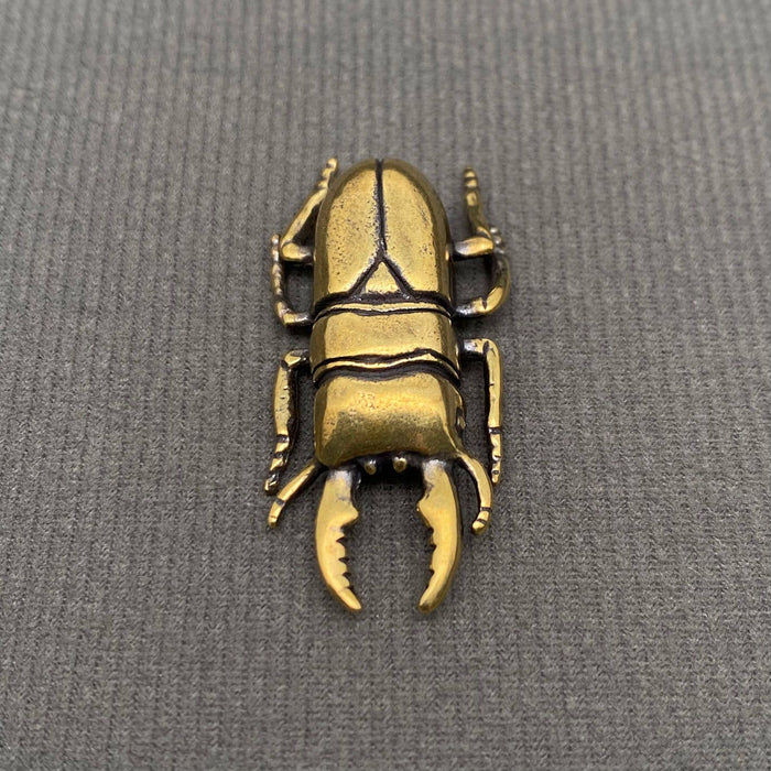Brass Stag Beetle Decoration