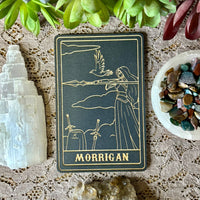Morrigan Deity Card | Altar Decor | Wall Art | Shelf Leaner