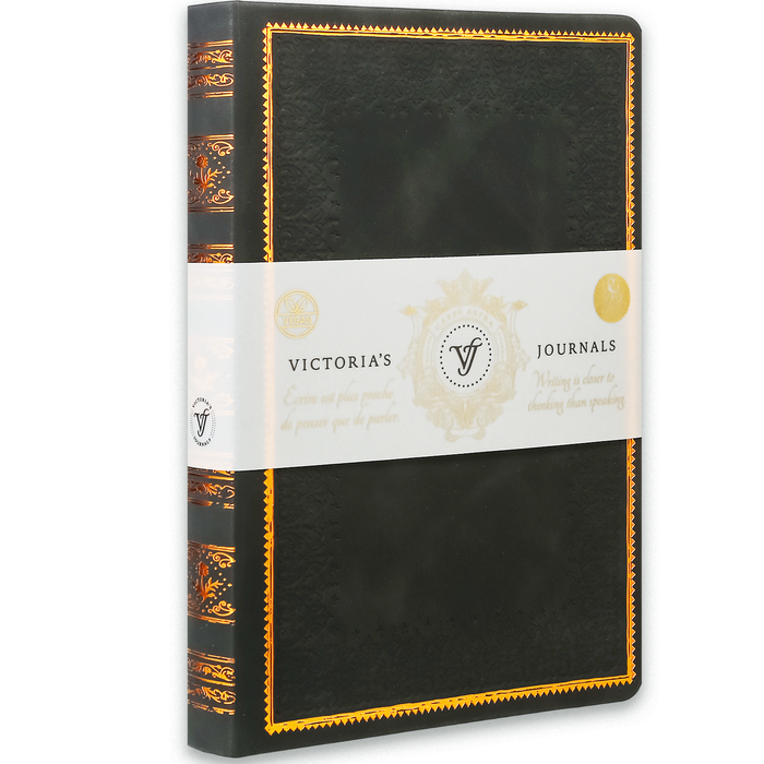 Renaissance Black Leather Style Journal