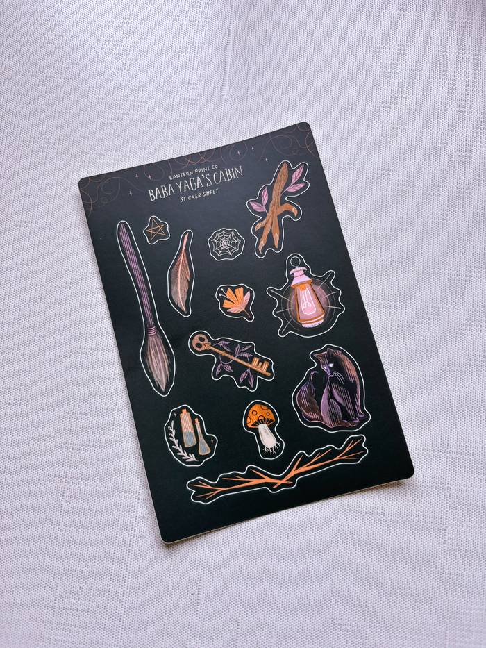 Baba Yaga's Cabin Vinyl Sticker Sheet